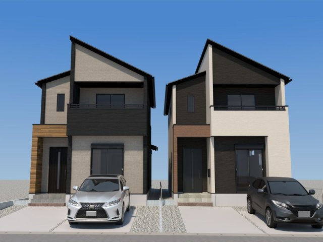鳥栖市曽根崎町　新築戸建【2号棟】の外観パース
