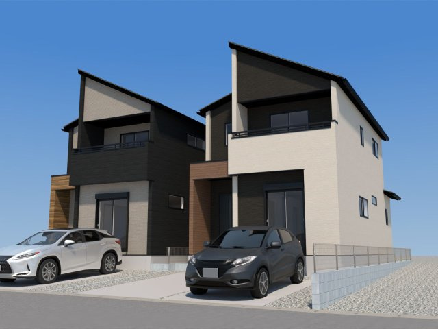 鳥栖市曽根崎町　新築戸建【2号棟】の外観パース