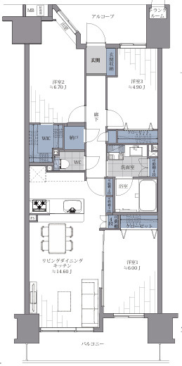 東京ビューマークスの間取り