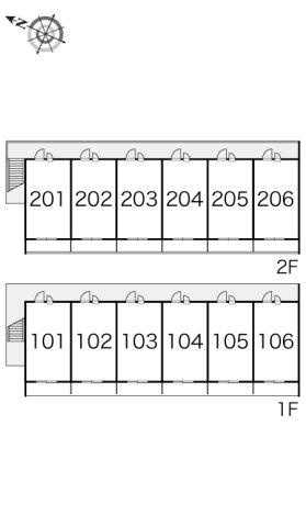 レオパレスＧＡＺＥＢＯ１２の区画図