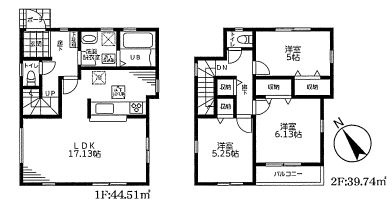 江戸川区南篠崎町1丁目新築分譲住宅の間取り|8号棟間取り
