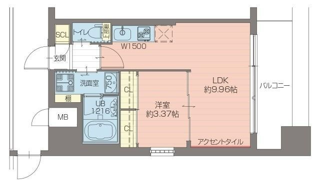 プレジオ弁天町EUROの間取り