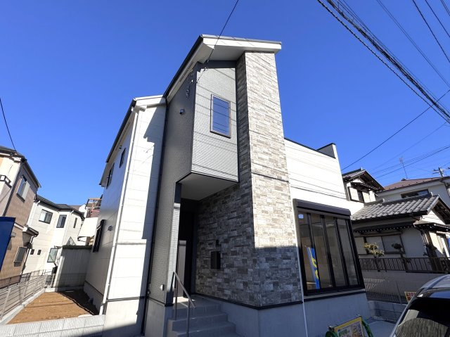 柏市豊平町新築戸建【旭小学校：6分】の外観|完成済み内覧可能です！！