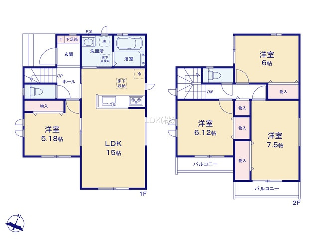 【間取り】 | 新築戸建／ふじみ野市新田２丁目（全１棟）