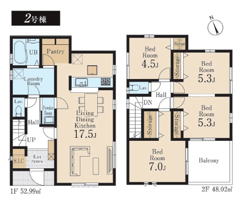 飯能市飯能・全2棟　新築一戸建　2号棟　～パントリーあり～