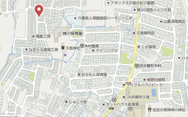 京都市伏見区久我森ノ宮町　中古戸建の地図