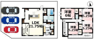 【間取り】 | 雄琴５丁目　全１４棟２期１2号棟