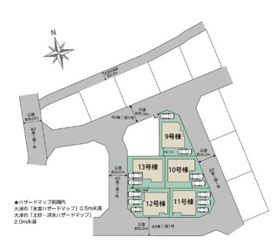 【区画図】 | 雄琴５丁目　全１４棟２期１2号棟