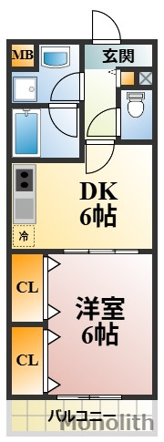 ハニーエストゥディオの間取り