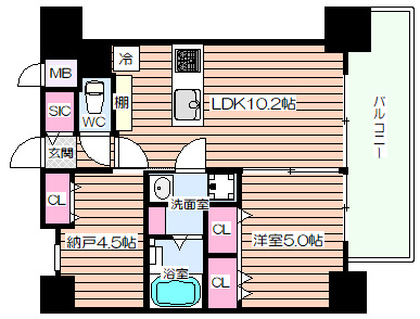 【間取り】 | Louis Residence 弁天町