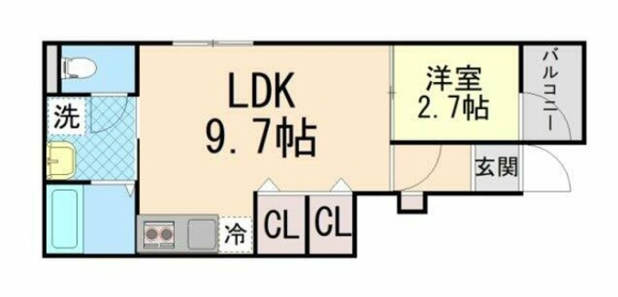 Ｄ－００３の間取り|１ＬＤＫタイプです