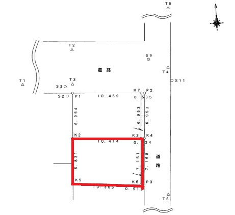 江東区東砂８丁目　建築条件付き売地の土地図