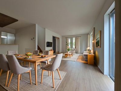 【居間・リビング】 | 広島市安芸区船越南４丁目 | ☆CGでバーチャルホームステージングしています。
