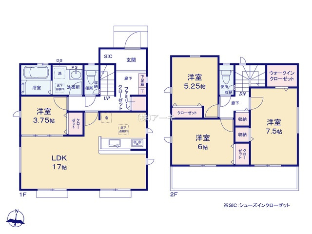 大府市梶田町5丁目57番『仲介手数料無料』新築一戸建て・建売の間取り