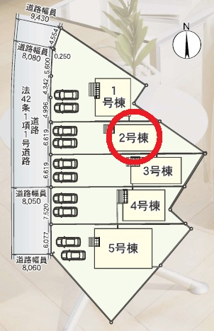 西尾市一色町野田第3　新築分譲住宅　全5棟　2号棟の地図