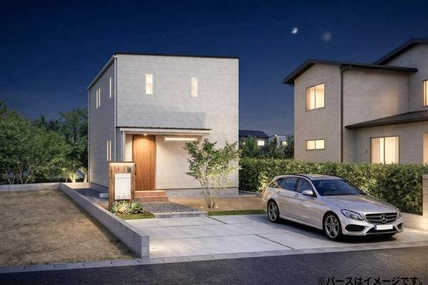 汐見ⅡＷ　新築の外観|※外観パースはイメージです。図面と現況が異なる場合は現況を優先させていただきます。