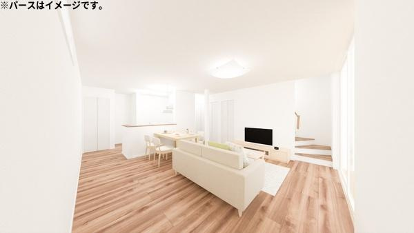 汐見ⅡＷ　新築の完成予想図|※内観パースはイメージです。