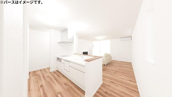 汐見ⅡＷ　新築の完成予想図|※内観パースはイメージです。