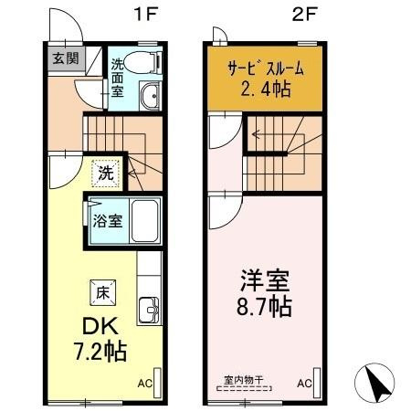 Ｙ'ｓＡＰ厨川の間取り