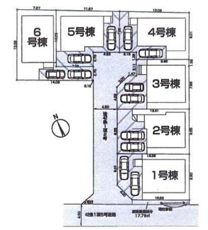 【区画図】 | 東村山市久米川町第4　全6棟　6号棟 | 東村山市久米川町第4　全6棟　6号棟