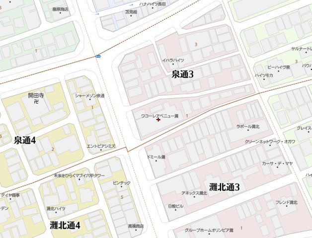 ワコーレアベニュー灘の地図