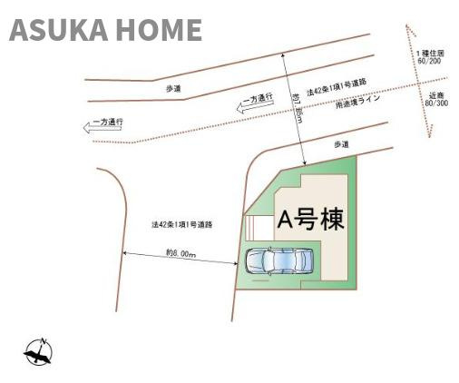 南区西中町３丁目の区画図|角地なので通風、陽当たり良好になります。