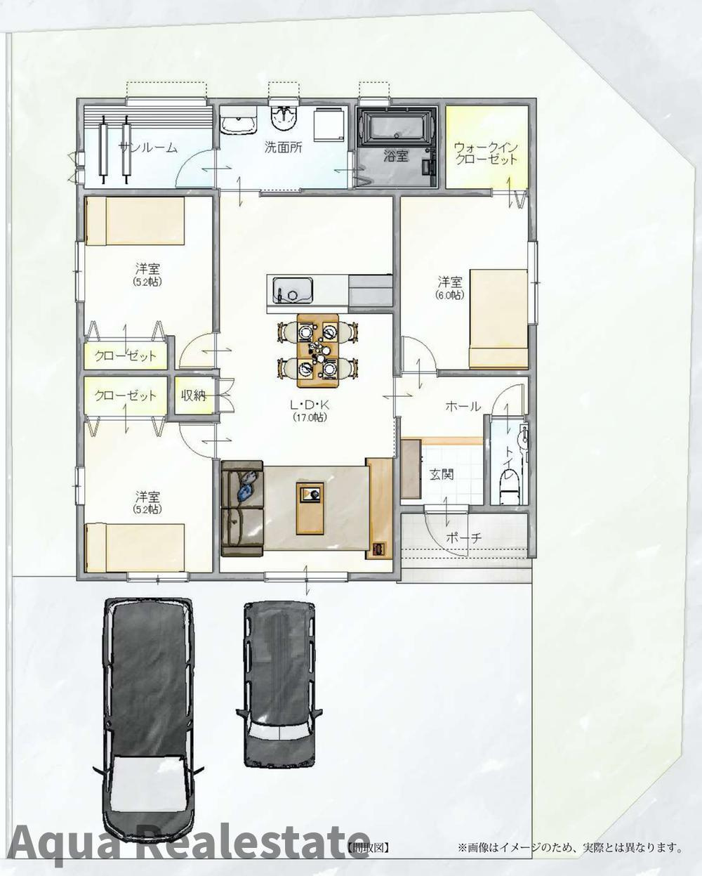 高松市下田井町の新築一戸建の間取り