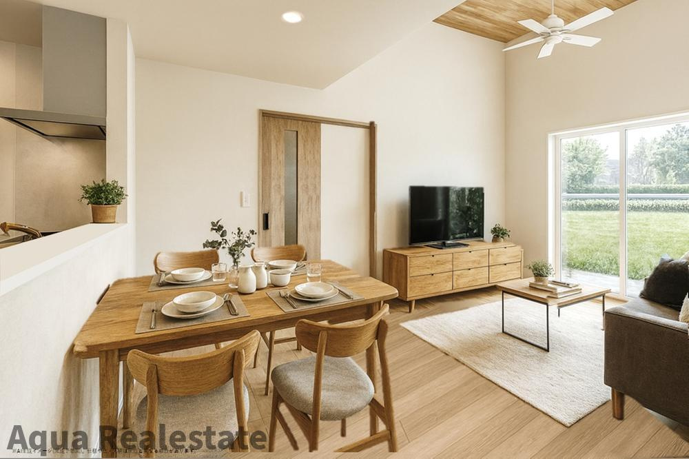 高松市下田井町の新築一戸建の居間・リビング