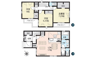 【間取り】 | ☆向洋新町１丁目　新規分譲☆