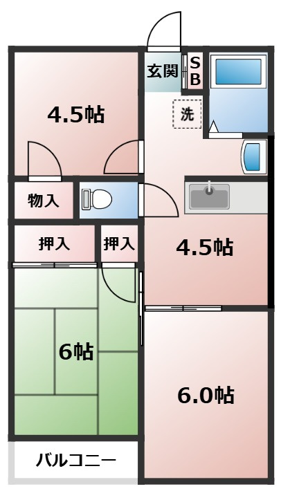 永井コーポラスの間取り