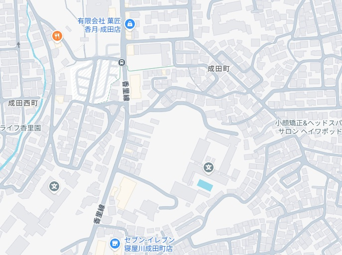 ■寝屋川市成田町　新築一戸建ての地図
