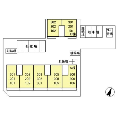 ハーモニアス瑞江　Ⅱの区画図