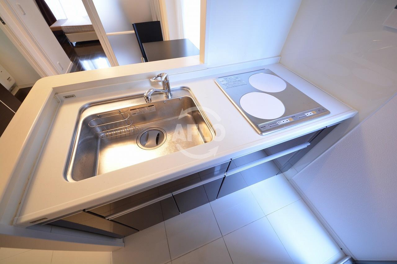 GALLERY谷町のキッチン|GALLERY谷町（ギャラリー谷町）　ＩＨ2口コンロシステムキッチン