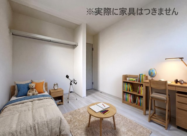 新築戸建・新築建売　福島市大森・太平寺　杉妻小・福島第一中の洋室|画像はバーチャルホームステージングの加工による演出で、実際の家具は付きません。