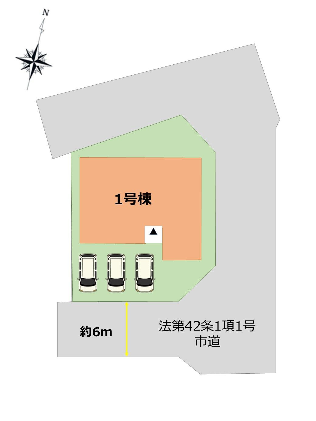 鳥栖市姫方町　新築戸建【1号棟】の区画図