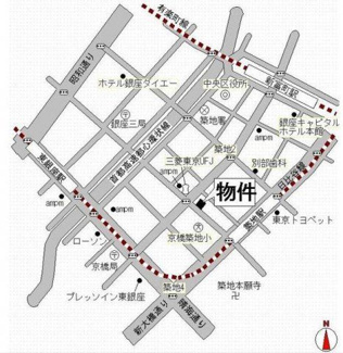 【地図】 | らく万築地ビル