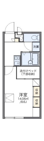 レオパレスくすの木の間取り|代表的な間取のため実際の間取とは異なる場合があります