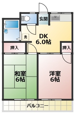 コーポ大野の間取り