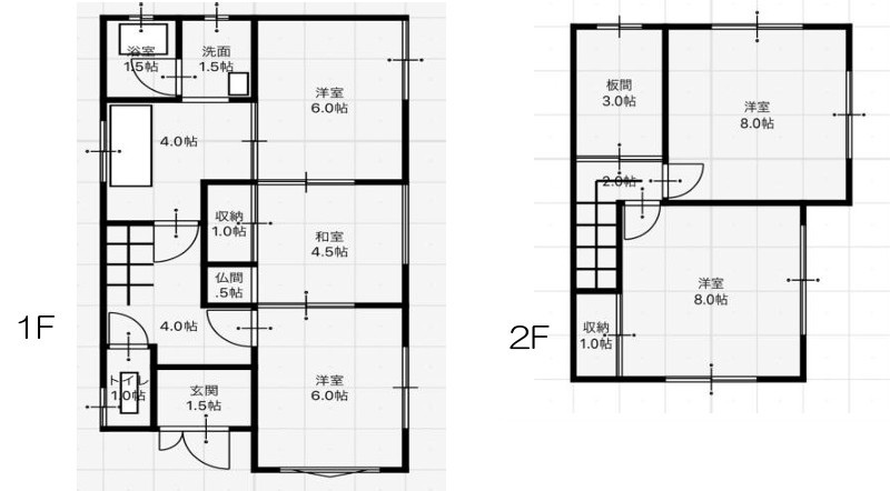 岡山東５丁目　中古一戸建ての間取り|間取り図はいかがですか？ご希望を叶える間取りですか？リビングの広さは？水回りの位置は？カウンターキッチン？など色々な情報が集約されています。弊社ではリフォームなどのご相談も承っております。