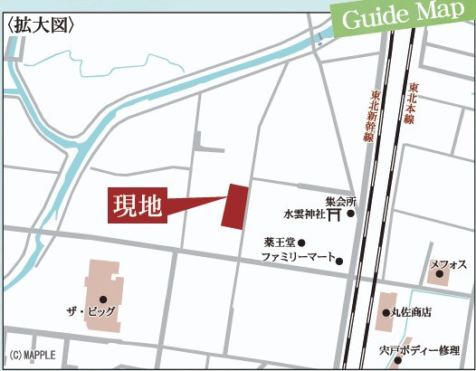 新築戸建・新築建売　福島市大森・太平寺　杉妻小・福島第一中の地図|拡大図