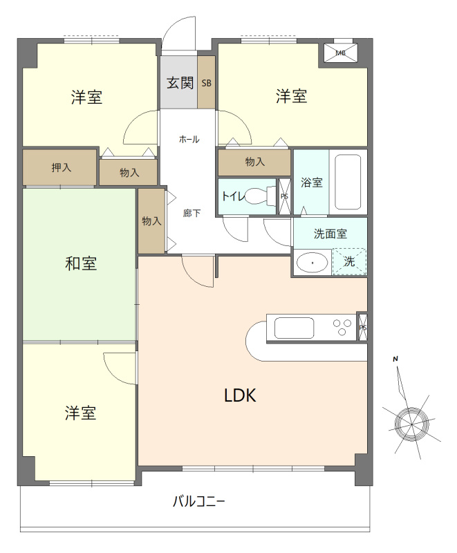 ユーハウス長久手の間取り|間取図