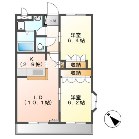 あやめハイムⅡの間取り