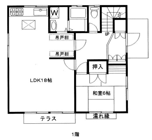 境南町５丁目貸家の間取り|１階間取り