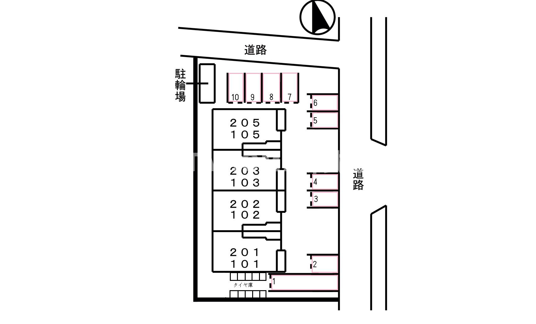 Ｎ３ーコンドミニアムの区画図