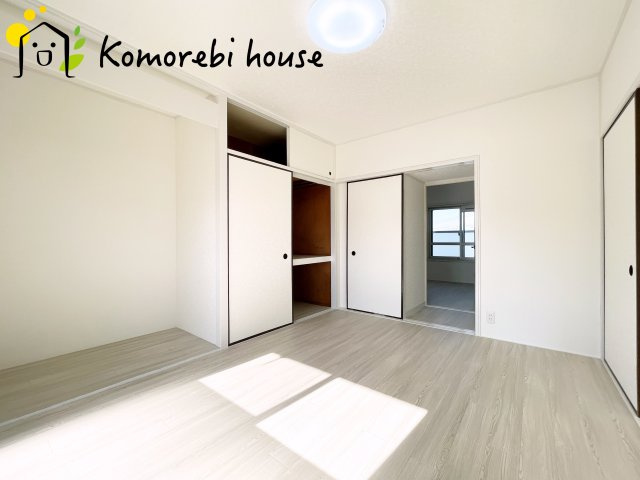 下木崎団地　7号棟の寝室|開放的な寝室です