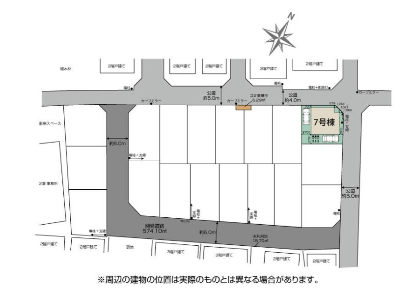 新築／入間郡三芳町北永井　３期　全１棟の区画図|駐車スペースあり！