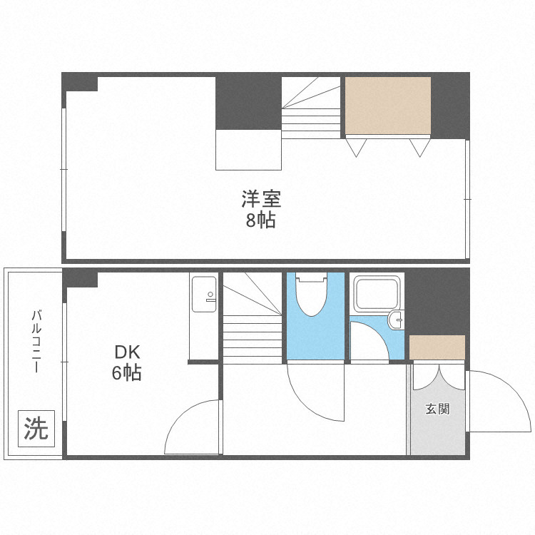大阪市城東区中央１丁目の賃貸マンションの間取り