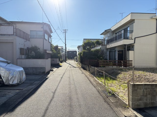 【天白区福池 限定1区画】建築条件付き土地/セミオーダー住宅の前面道路含む現地写真|南側前面道路