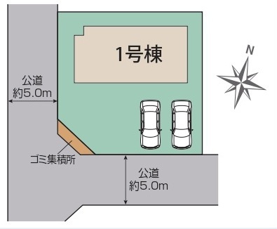 【仲介手数料無料】新築戸建　鳩山町松ヶ丘1-4-11（全1棟）の区画図