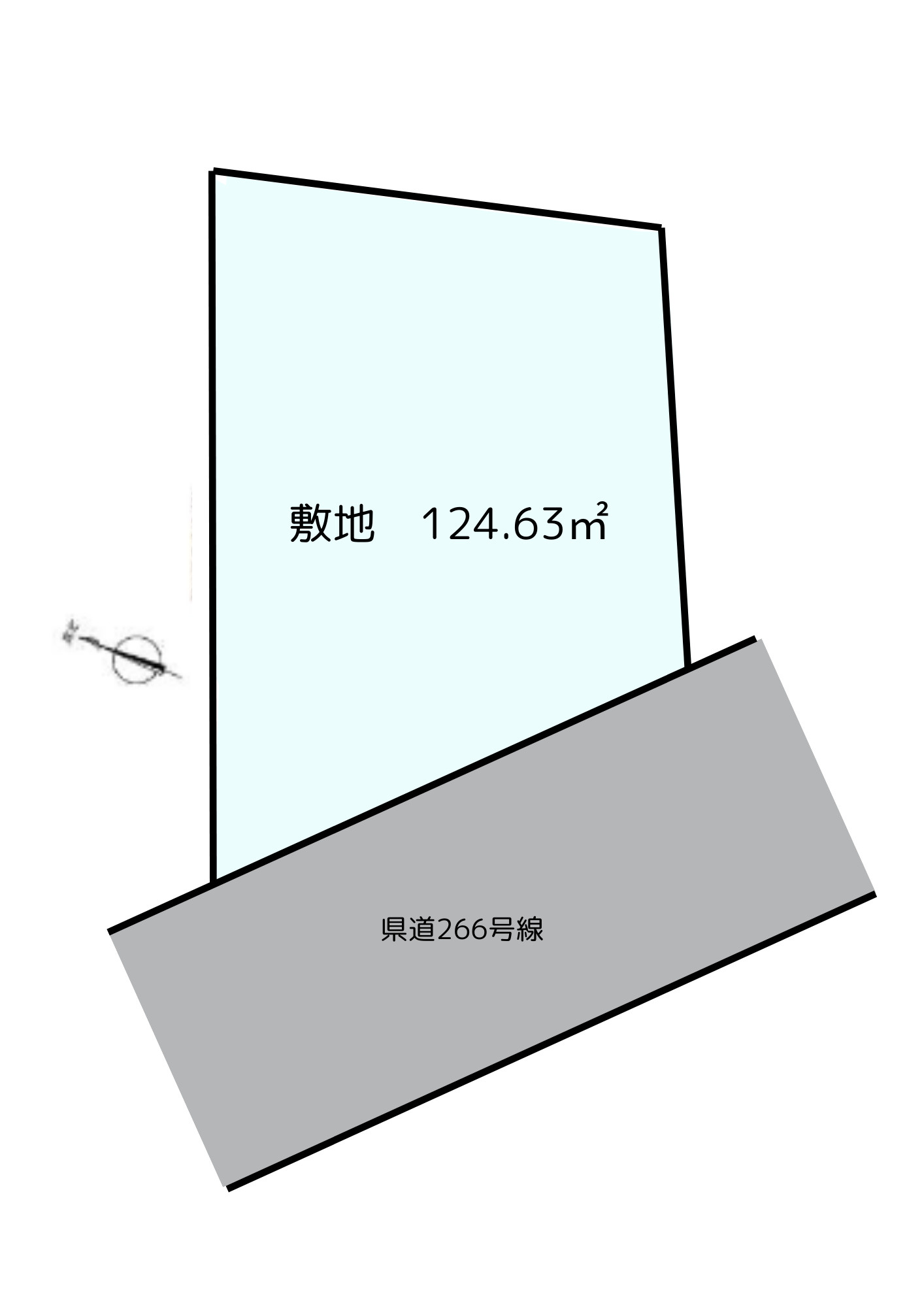 【建築条件なし売地】富士見市渡戸3丁目の土地図